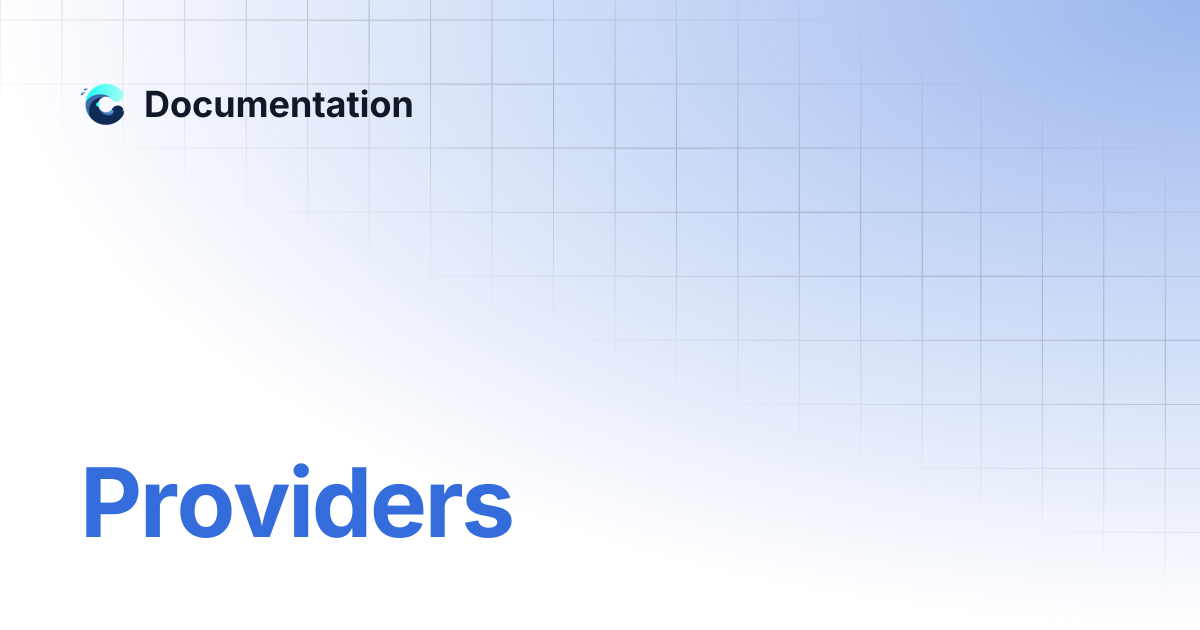 Providers | Documentation